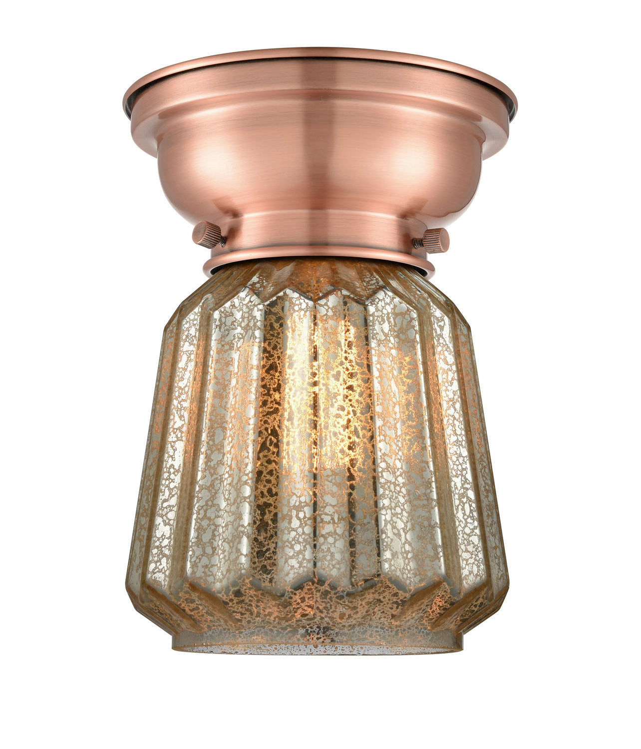 Innovations - 623-1F-AC-G146 - One Light Flush Mount - Franklin Restoration - Antique Copper