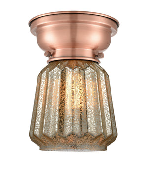 Innovations - 623-1F-AC-G146 - One Light Flush Mount - Franklin Restoration - Antique Copper