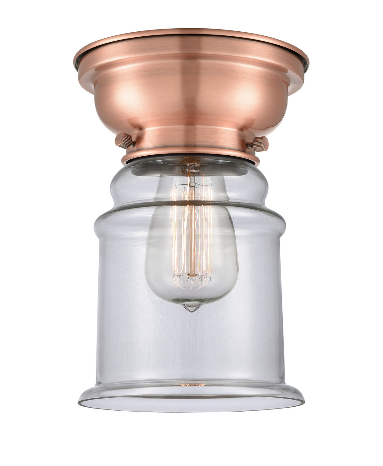 Innovations - 623-1F-AC-G182 - One Light Flush Mount - Franklin Restoration - Antique Copper