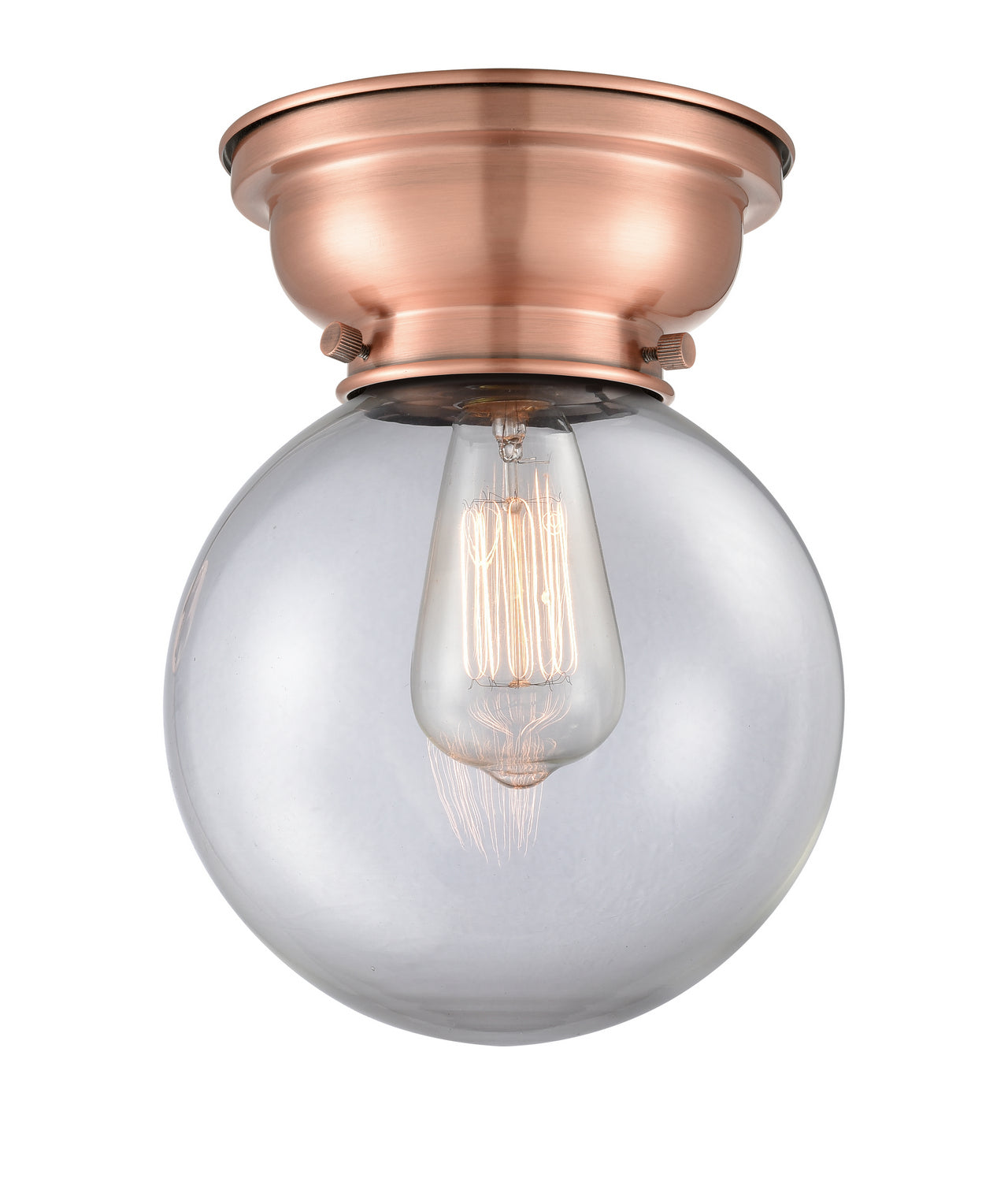 Innovations - 623-1F-AC-G202-8 - One Light Flush Mount - Franklin Restoration - Antique Copper