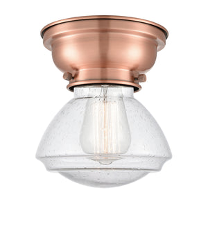 Innovations - 623-1F-AC-G324 - One Light Flush Mount - Franklin Restoration - Antique Copper