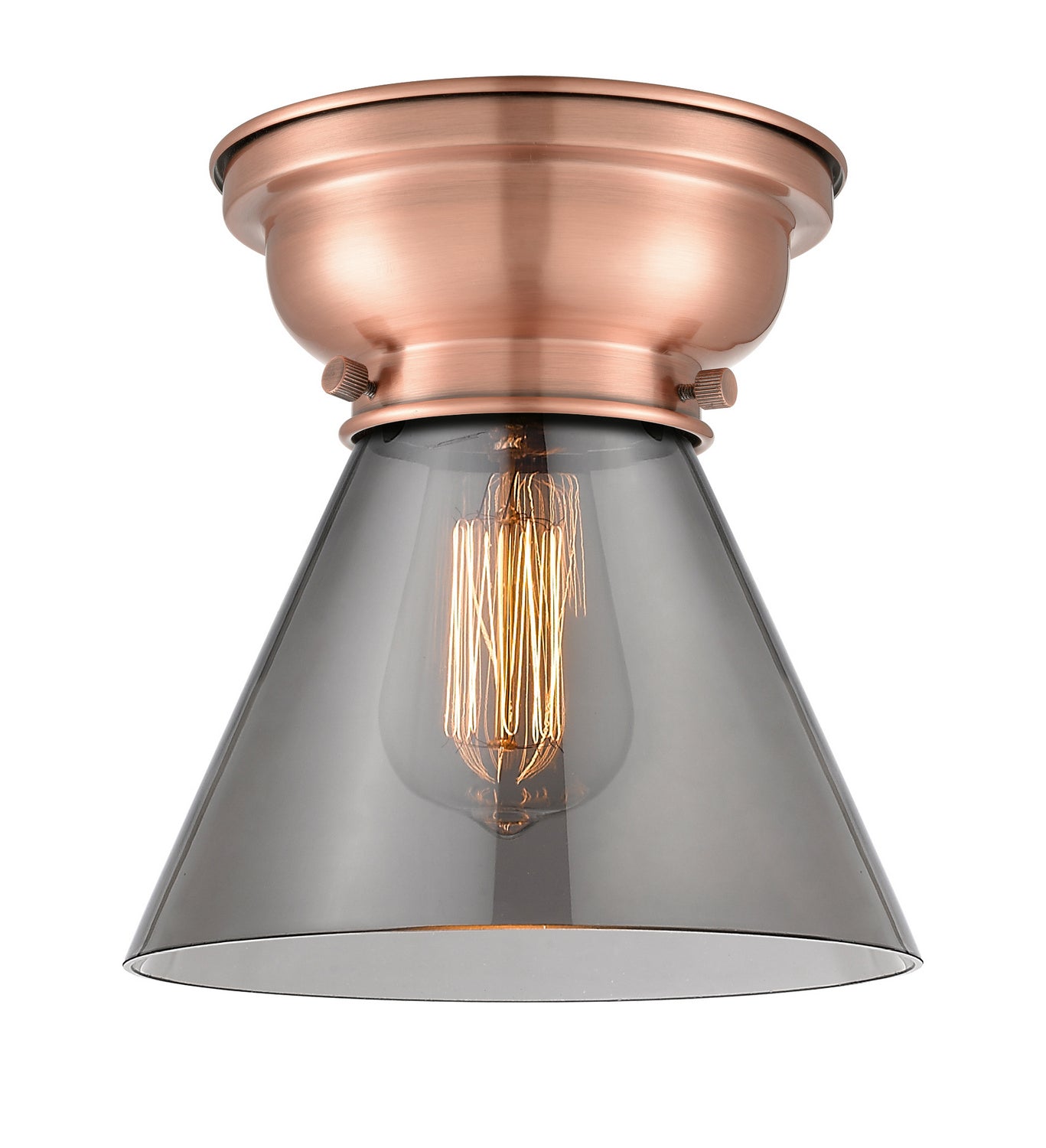 Innovations - 623-1F-AC-G43-LED - LED Flush Mount - Franklin Restoration - Antique Copper