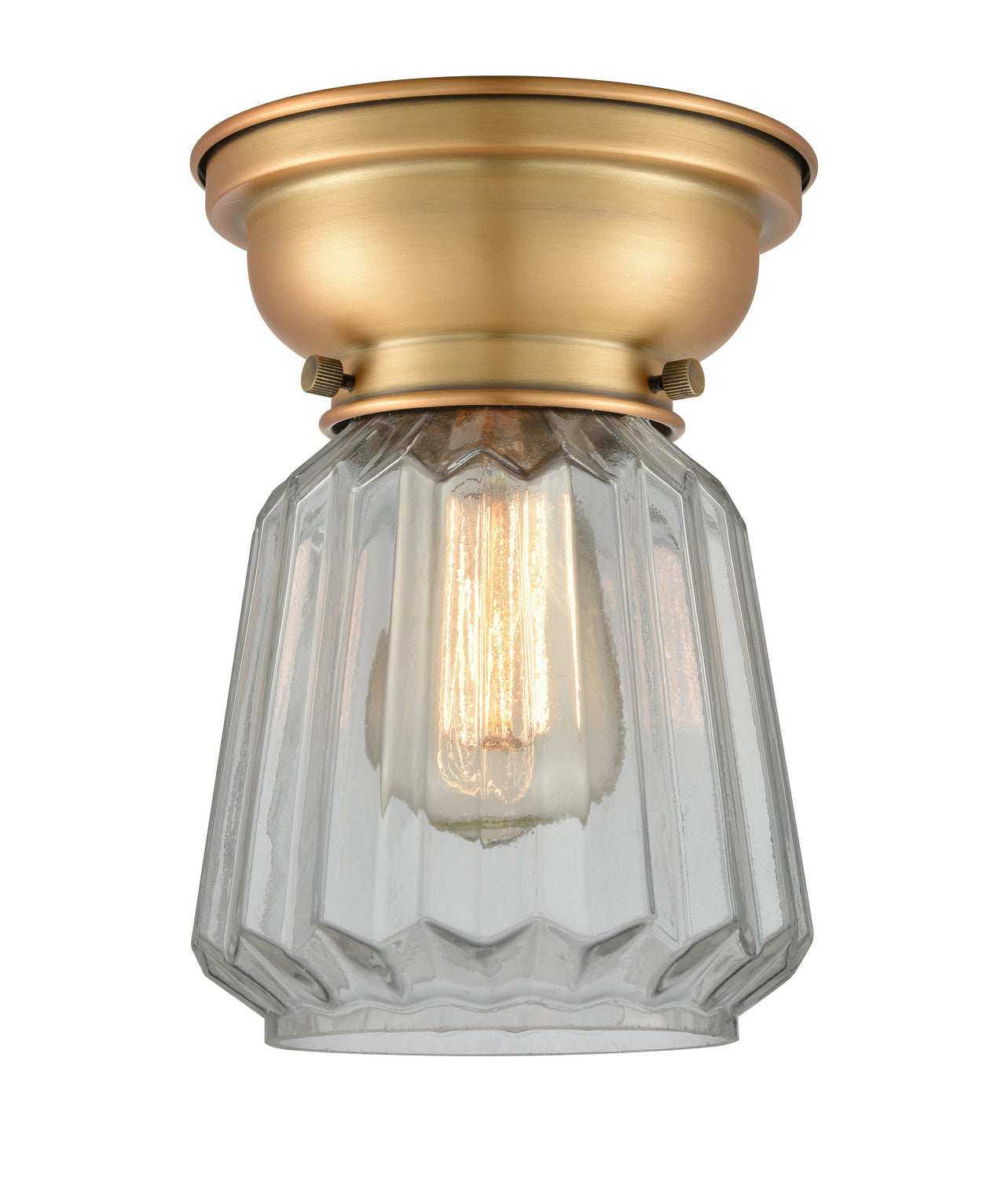 Innovations - 623-1F-BB-G142 - One Light Flush Mount - Franklin Restoration - Brushed Brass