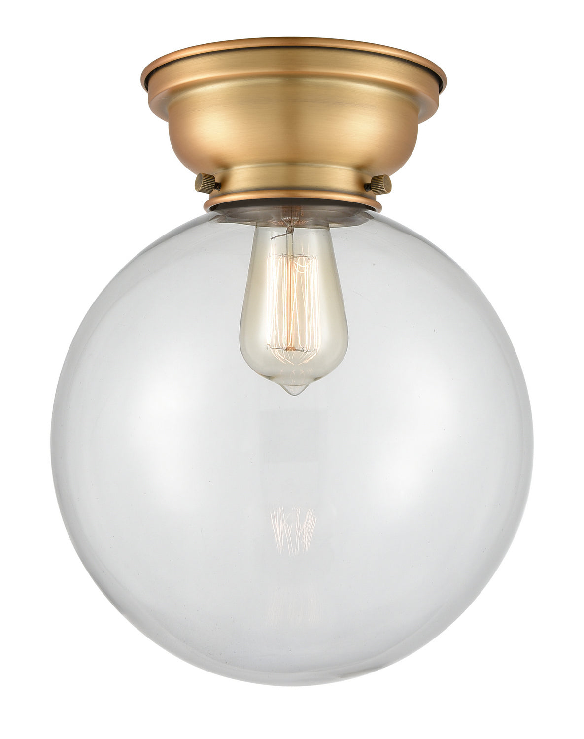 Innovations - 623-1F-BB-G202-10 - One Light Flush Mount - Franklin Restoration - Brushed Brass