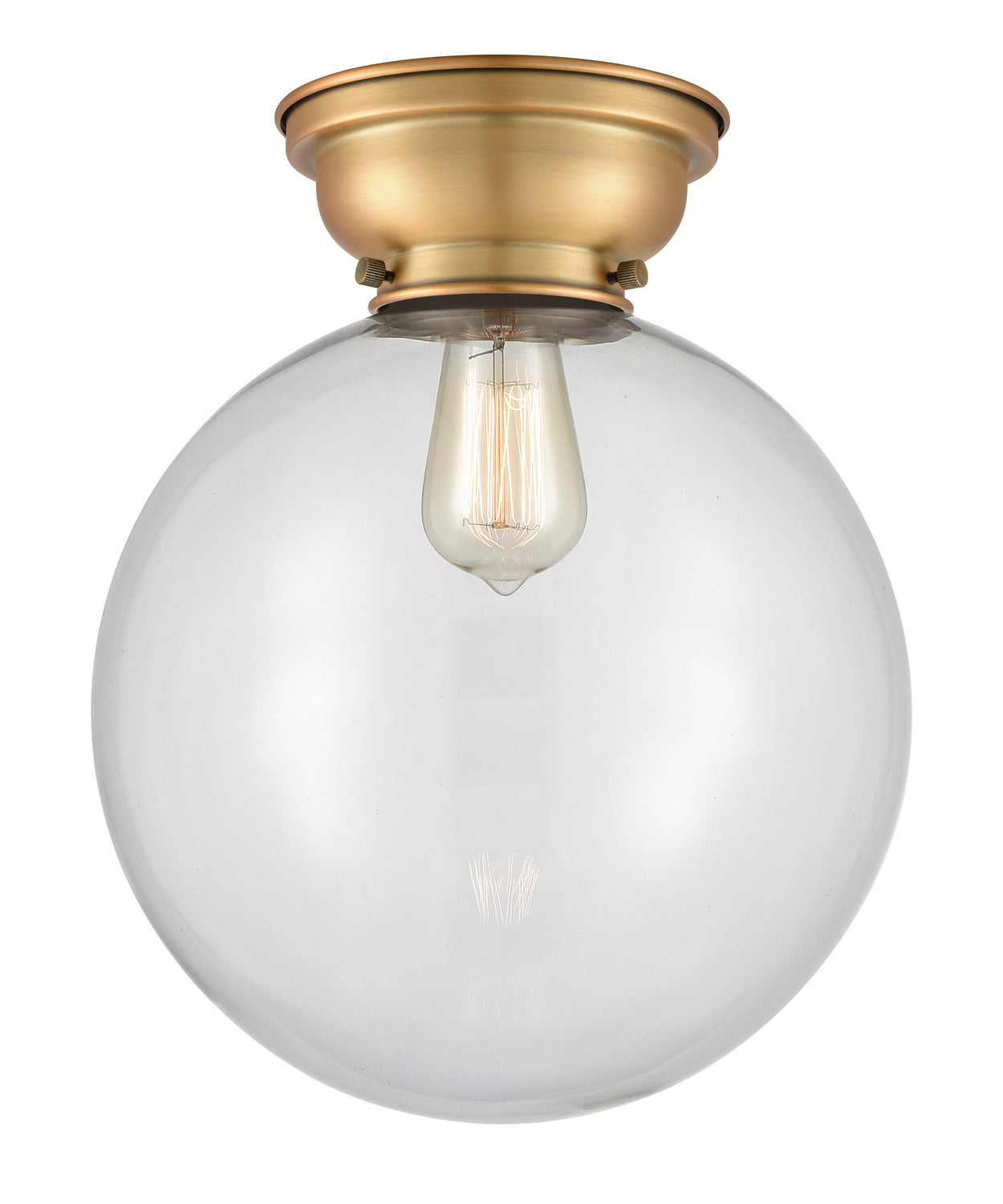 Innovations - 623-1F-BB-G202-12 - One Light Flush Mount - Franklin Restoration - Brushed Brass