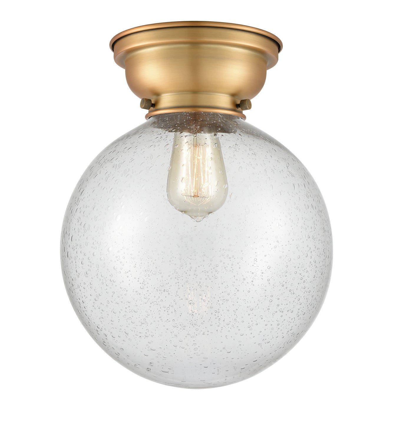 Innovations - 623-1F-BB-G204-10 - One Light Flush Mount - Franklin Restoration - Brushed Brass