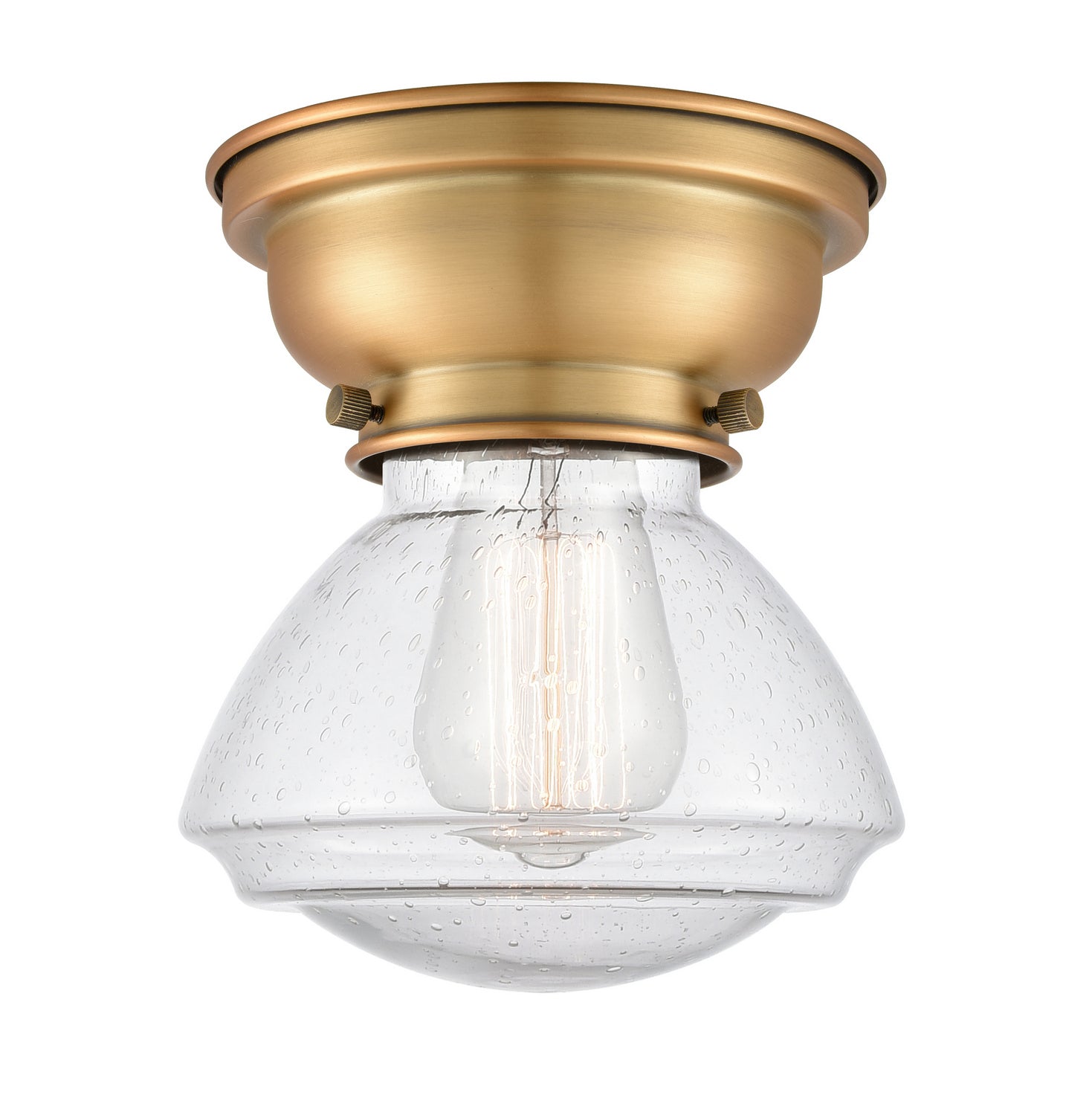 Innovations - 623-1F-BB-G324 - One Light Flush Mount - Franklin Restoration - Brushed Brass