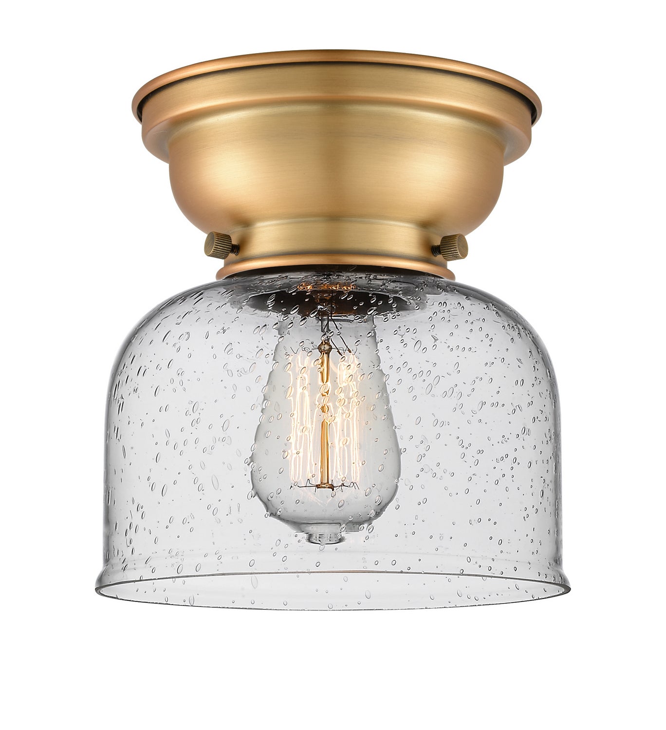 Innovations - 623-1F-BB-G74 - One Light Flush Mount - Franklin Restoration - Brushed Brass