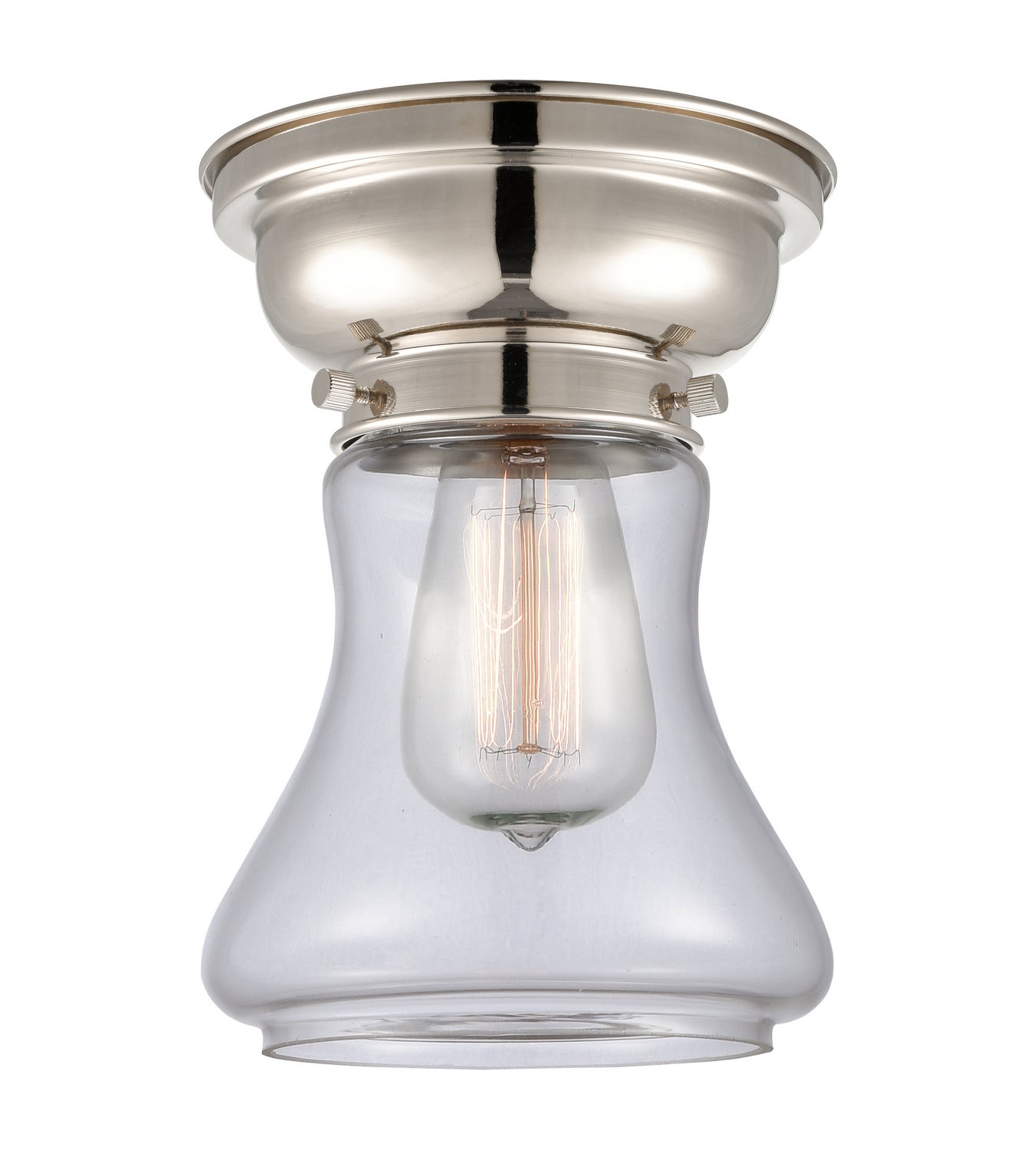 Innovations - 623-1F-PN-G192 - One Light Flush Mount - Franklin Restoration - Polished Nickel