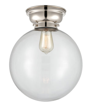 Innovations - 623-1F-PN-G202-12 - One Light Flush Mount - Franklin Restoration - Polished Nickel