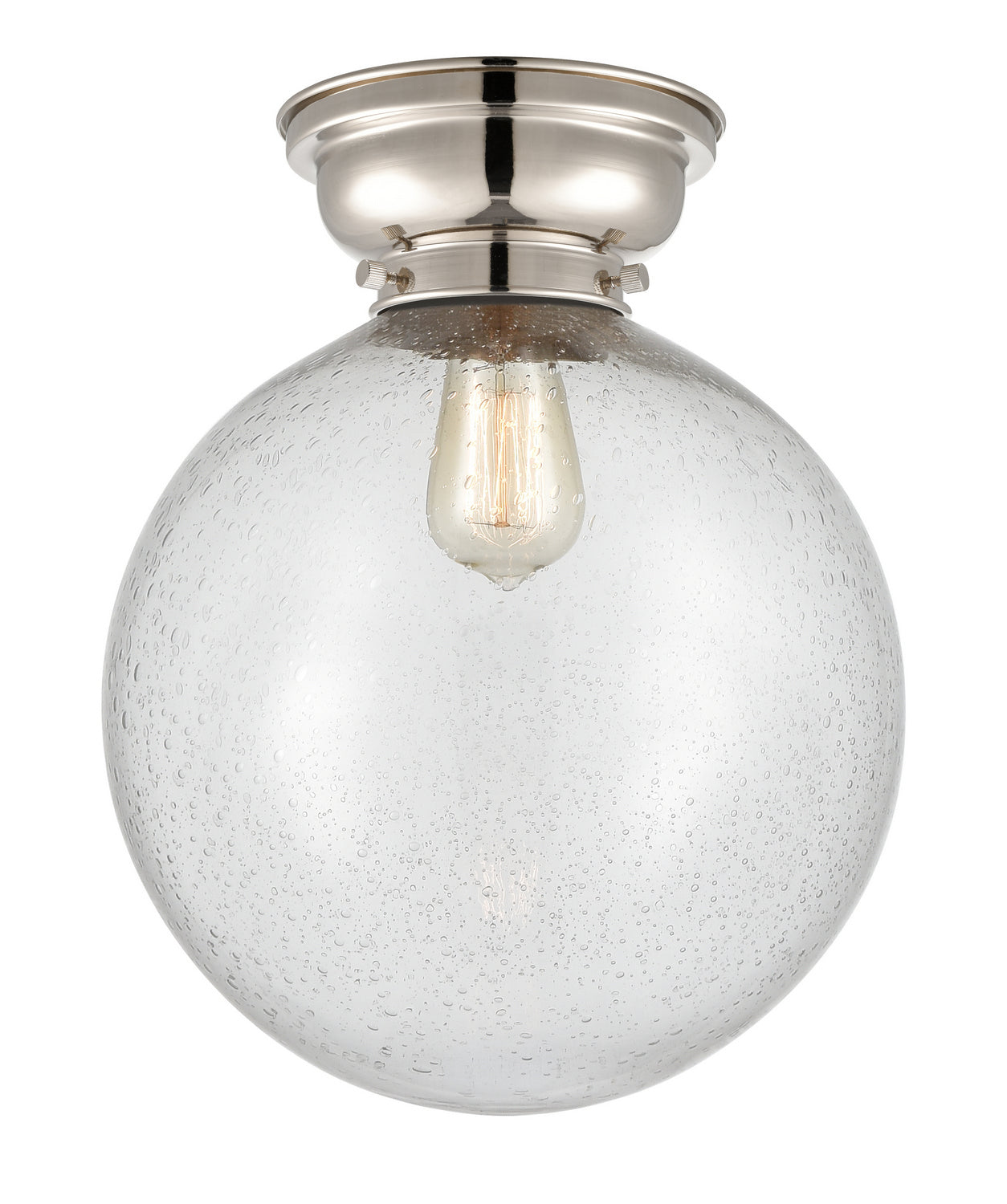 Innovations - 623-1F-PN-G204-12 - One Light Flush Mount - Franklin Restoration - Polished Nickel