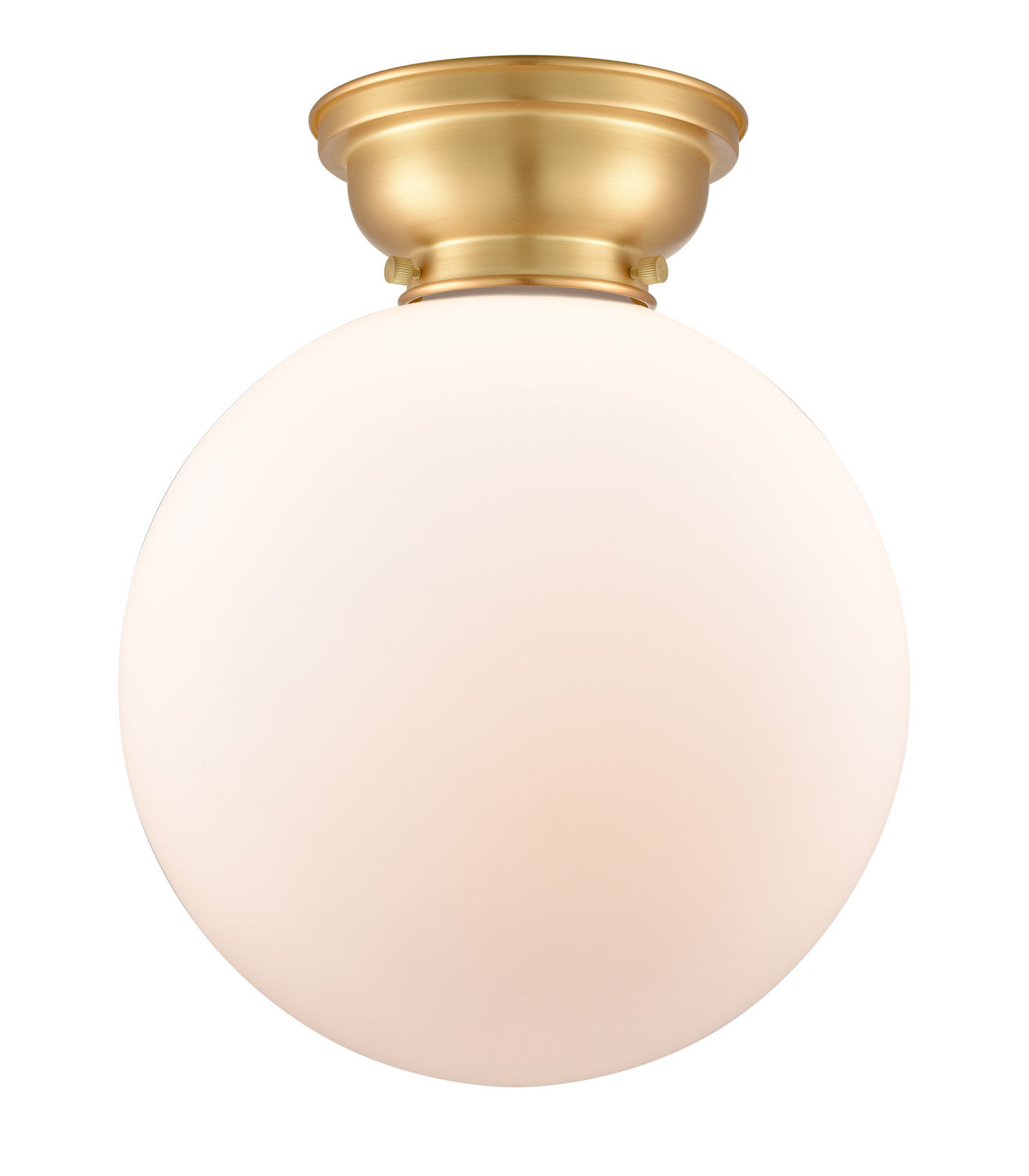 Innovations - 623-1F-SG-G201-12 - One Light Flush Mount - Franklin Restoration - Satin Gold