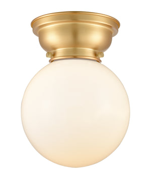 Innovations - 623-1F-SG-G201-8 - One Light Flush Mount - Franklin Restoration - Satin Gold