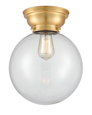 Innovations - 623-1F-SG-G202-10 - One Light Flush Mount - Franklin Restoration - Satin Gold