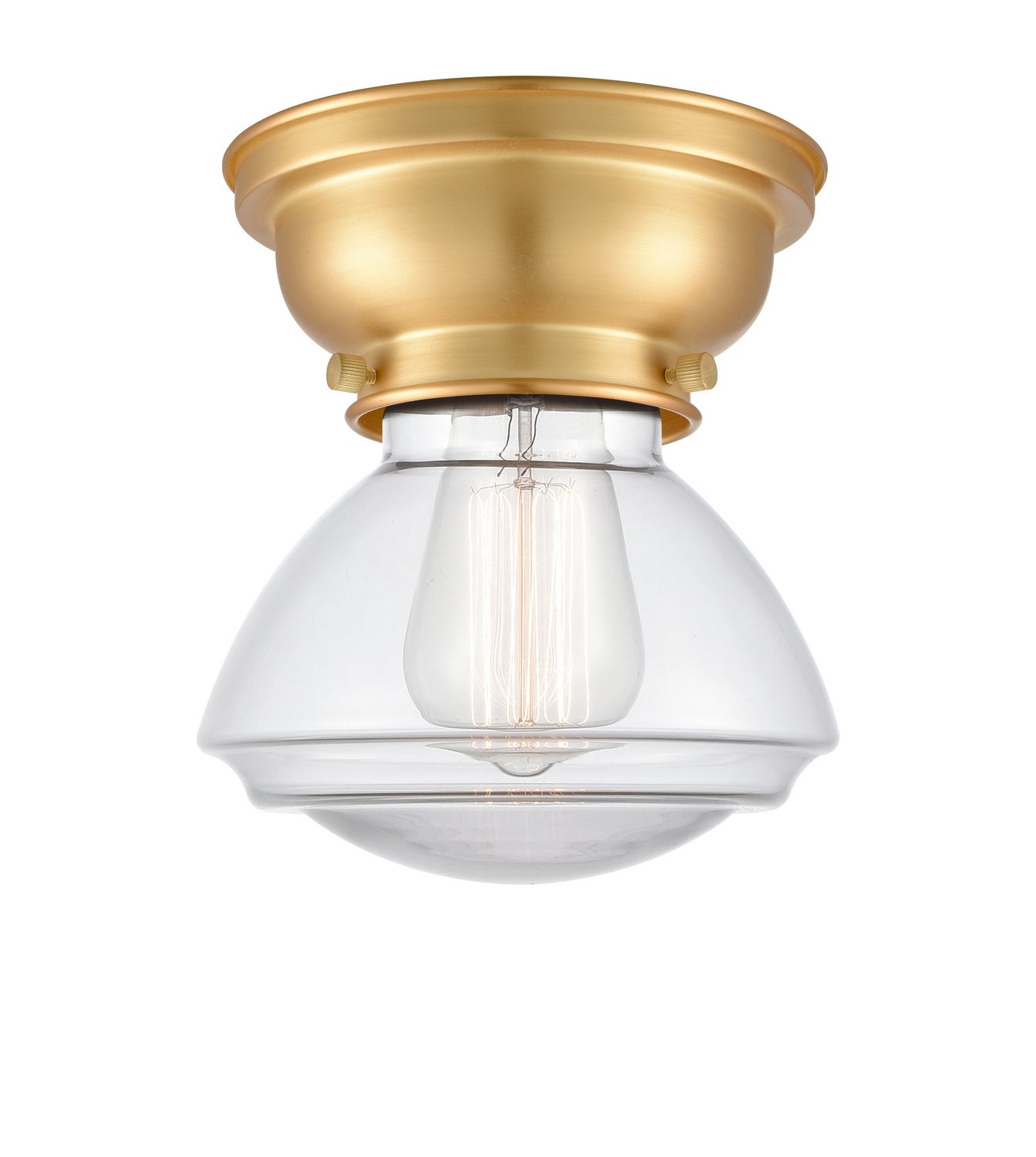 Innovations - 623-1F-SG-G322 - One Light Flush Mount - Franklin Restoration - Satin Gold