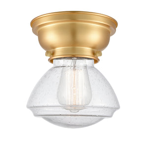 Innovations - 623-1F-SG-G324 - One Light Flush Mount - Franklin Restoration - Satin Gold