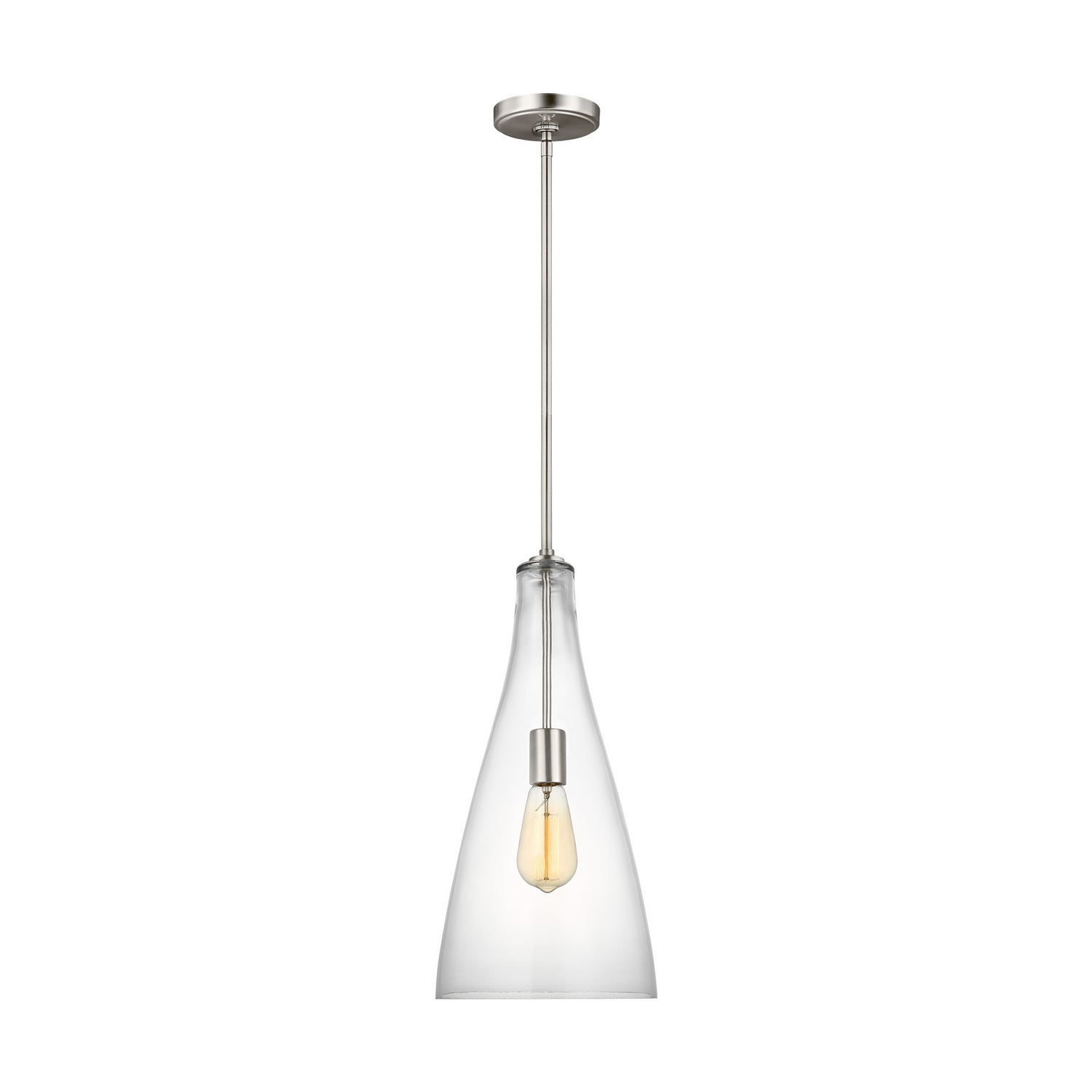 Visual Comfort Studio - 6537001EN7-962 - One Light Pendant - Arilda - Brushed Nickel