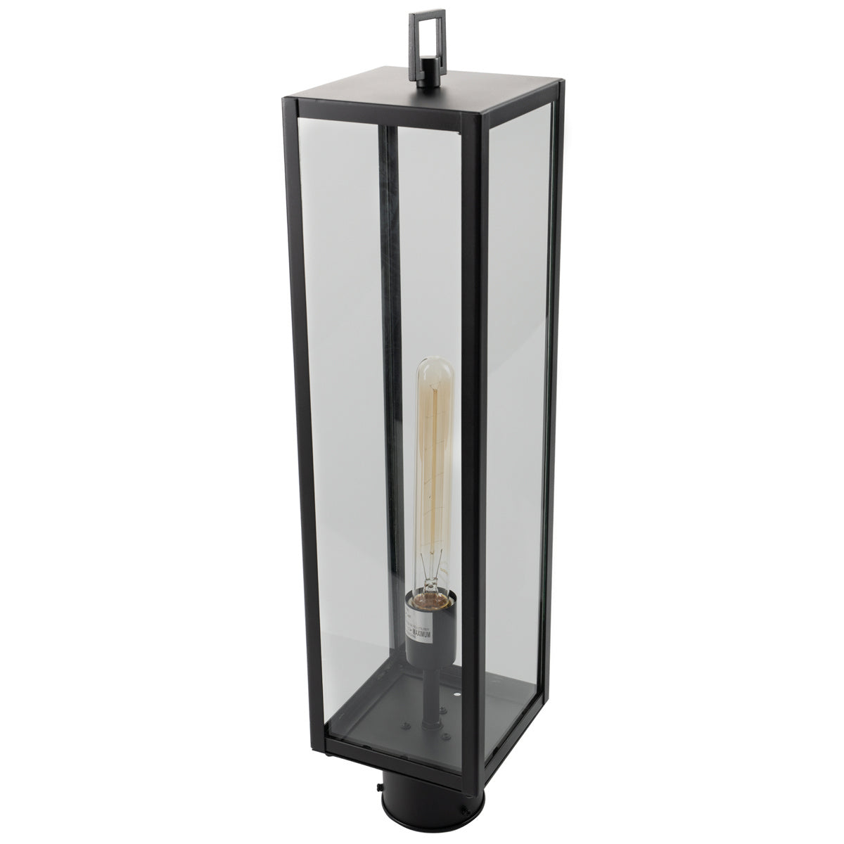 Norwell Lighting - 1188-MB-CL - One Light Outdoor Post Mount - Capture - Matte Black