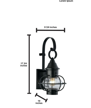 Norwell Lighting - 1613-BL-CL - One Light Wall Mount - Vidalia Onion Small Wall - Black