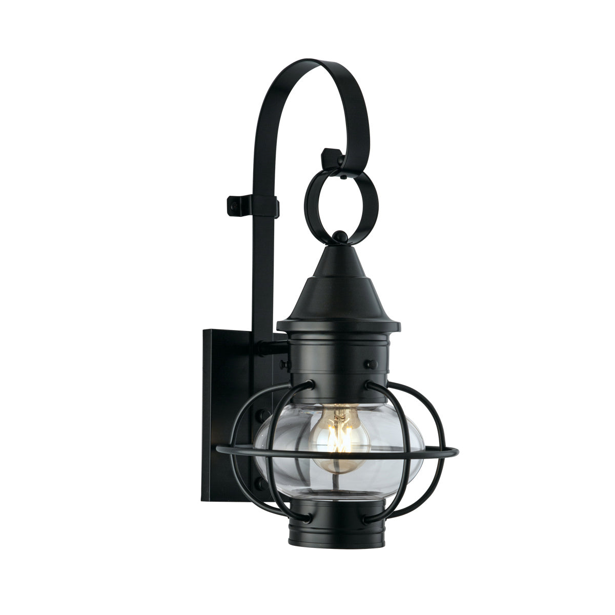 Norwell Lighting - 1613-BL-CL - One Light Wall Mount - Vidalia Onion Small Wall - Black