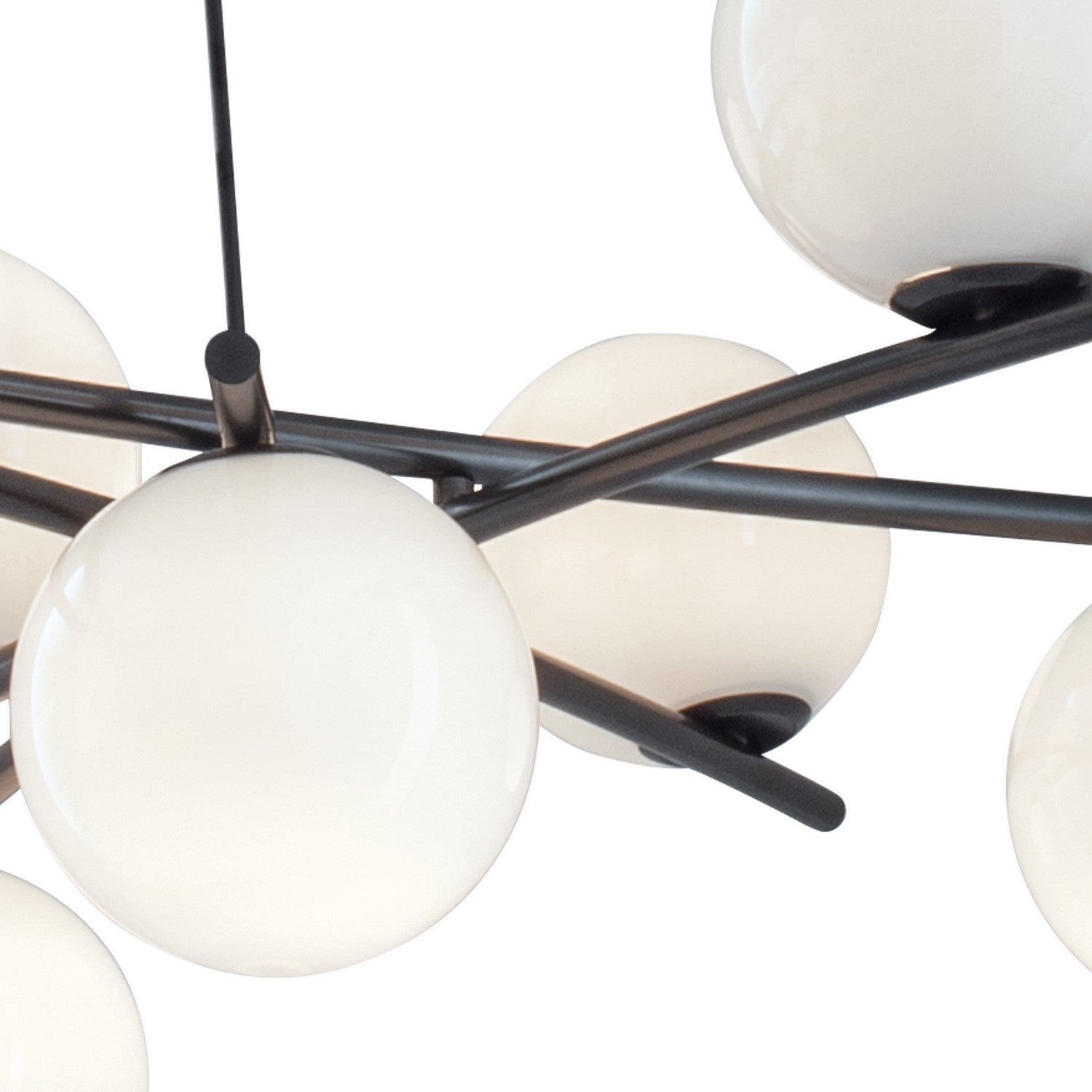 Norwell Lighting - 9680-ADB-OP - Eight Light Pendant - Perch - Acid Dipped Black