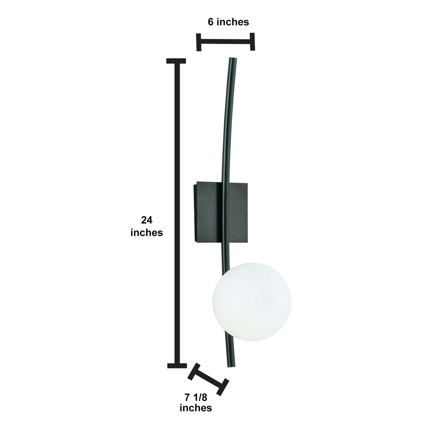 Norwell Lighting - 9681-ADB-OP - One Light Wall Sconce - Perch - Acid Dipped Black