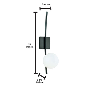 Norwell Lighting - 9681-ADB-OP - One Light Wall Sconce - Perch - Acid Dipped Black