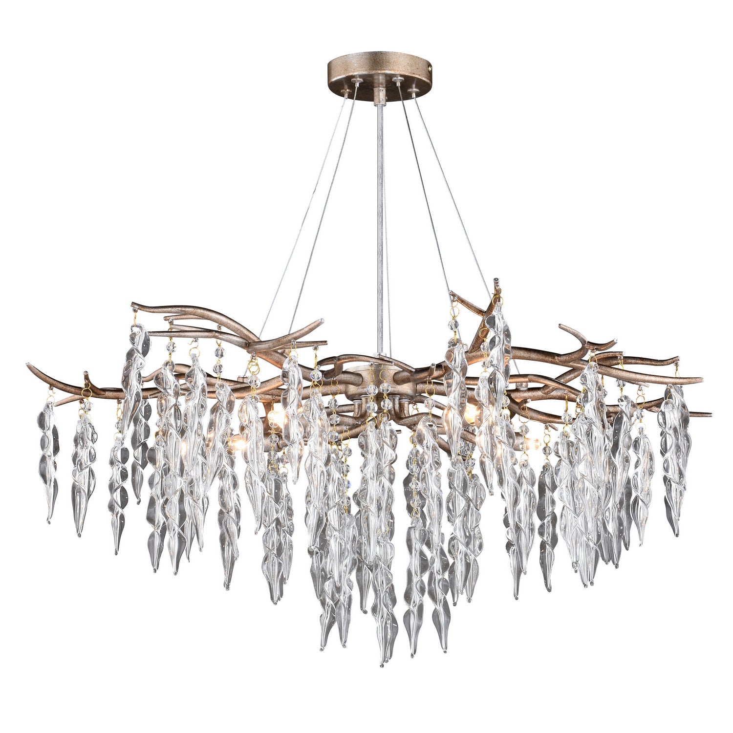 Vaxcel - H0230 - Five Light Chandelier - Rainier - Silver Mist