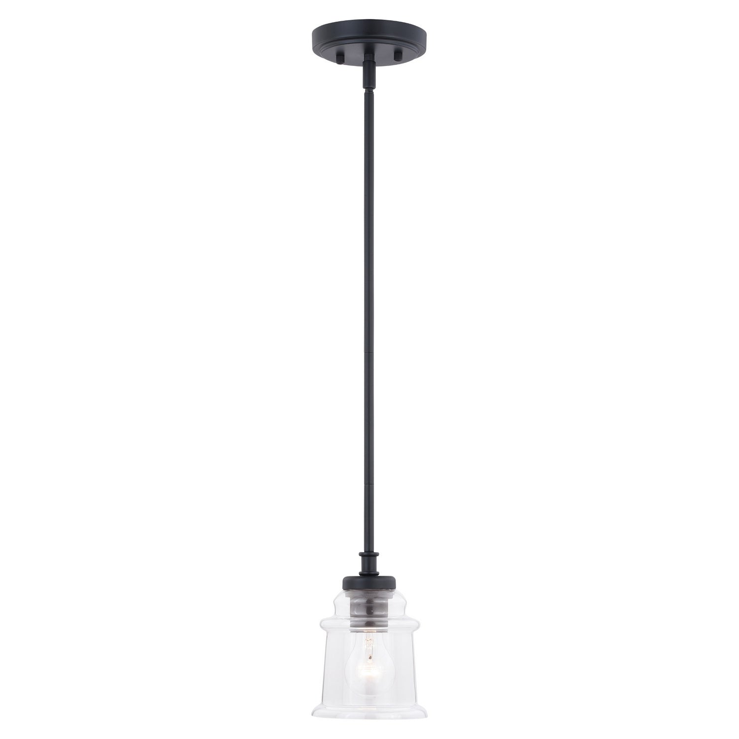 Vaxcel - P0306 - One Light Mini Pendant - Toledo - Matte Black