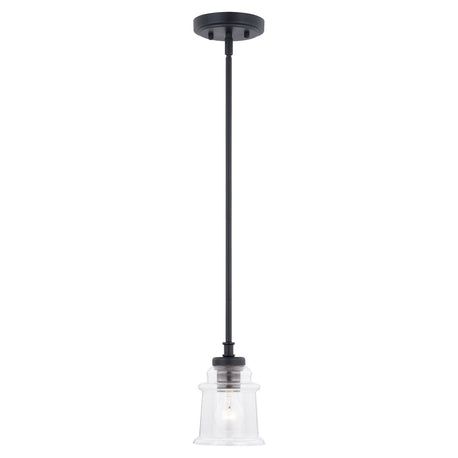 Vaxcel - P0306 - One Light Mini Pendant - Toledo - Matte Black