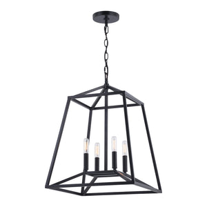 Vaxcel - P0310 - Four Light Pendant - Hayes - Black