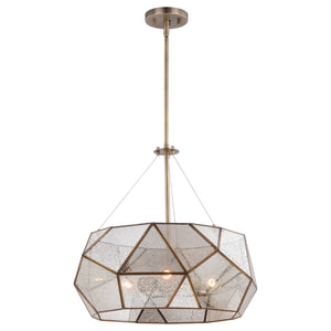 Vaxcel - P0317 - Three Light Pendant - Euclid - Aged Brass