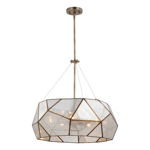 Vaxcel - P0318 - Five Light Pendant - Euclid - Aged Brass