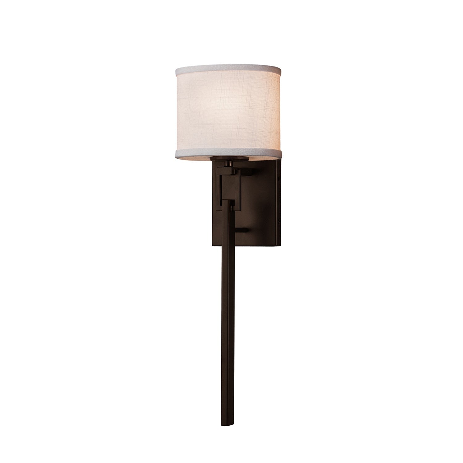 Justice Designs - FAB-4401-CREM-DBRZ - One Light Wall Sconce - Textile - Dark Bronze