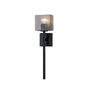 Justice Designs - FSN-4391-SEED-MBLK - One Light Wall Sconce - Fusion - Matte Black