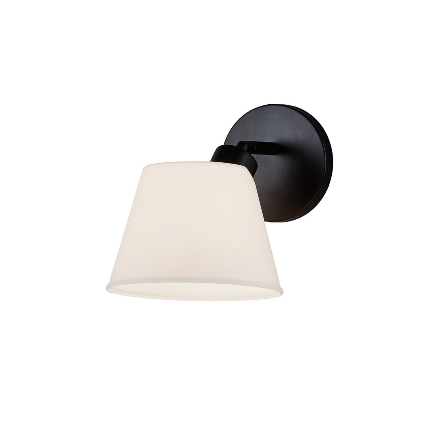 Justice Designs - FSN-8071-OPAL-MBLK - One Light Wall Sconce - Fusion - Matte Black