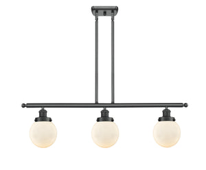 Innovations - 916-3I-BK-G201-6-LED - LED Island Pendant - Ballston Urban - Matte Black