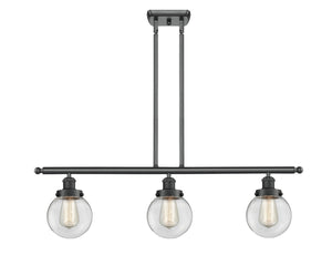 Innovations - 916-3I-BK-G202-6-LED - LED Island Pendant - Ballston Urban - Matte Black