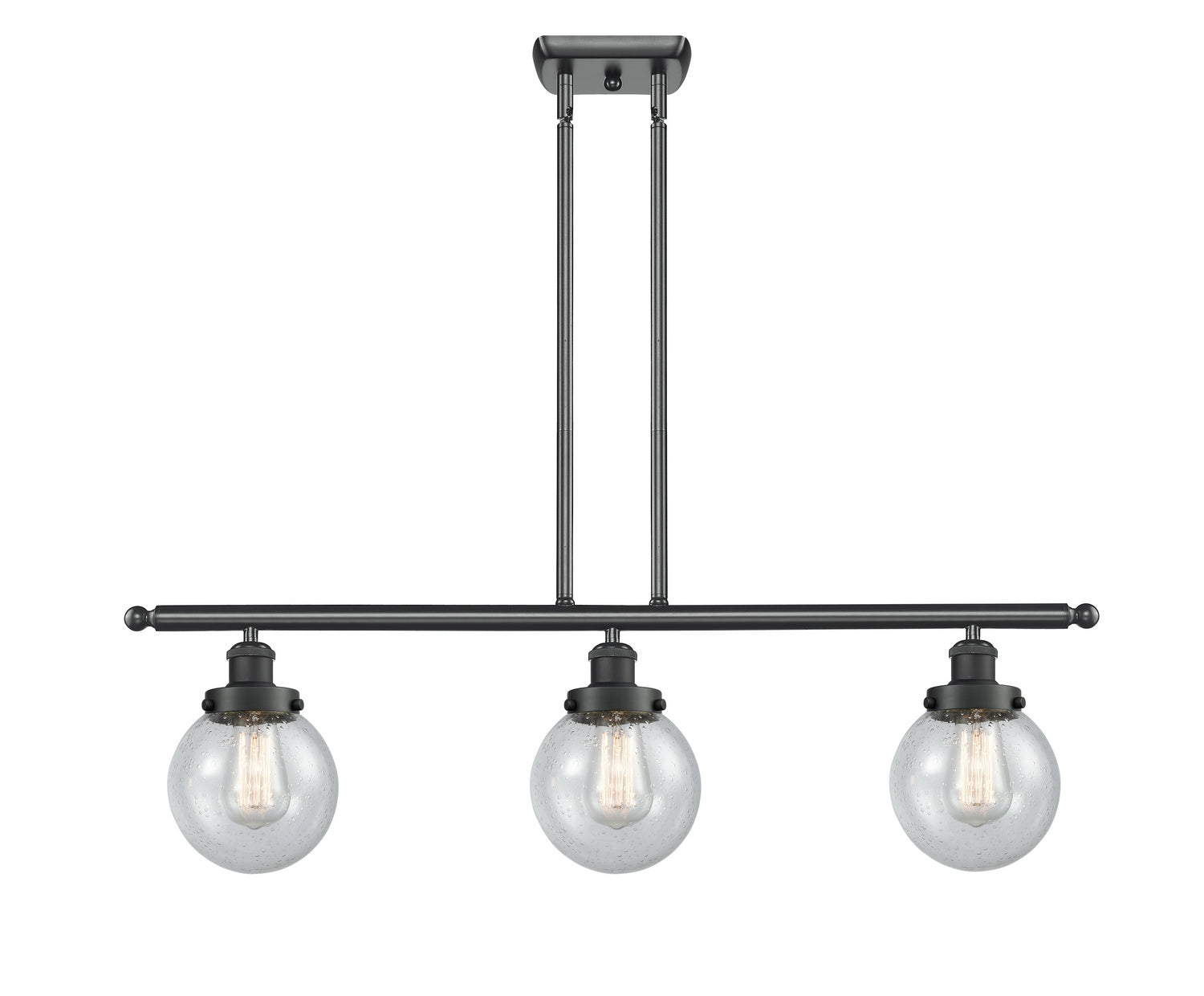 Innovations - 916-3I-BK-G204-6-LED - LED Island Pendant - Ballston Urban - Matte Black