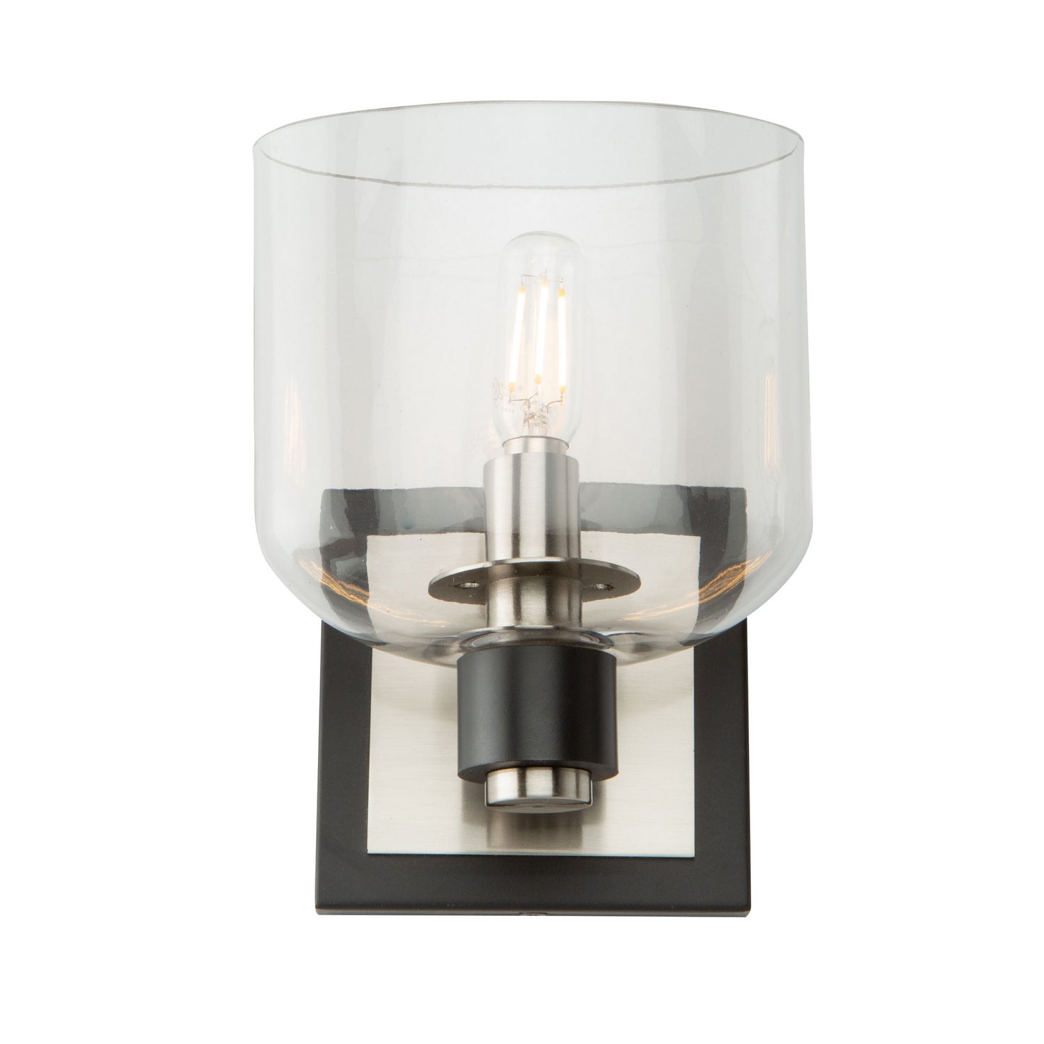 Artcraft - AC11691NB - One Light Vanity - Lyndon - Black and Brushed Nickel