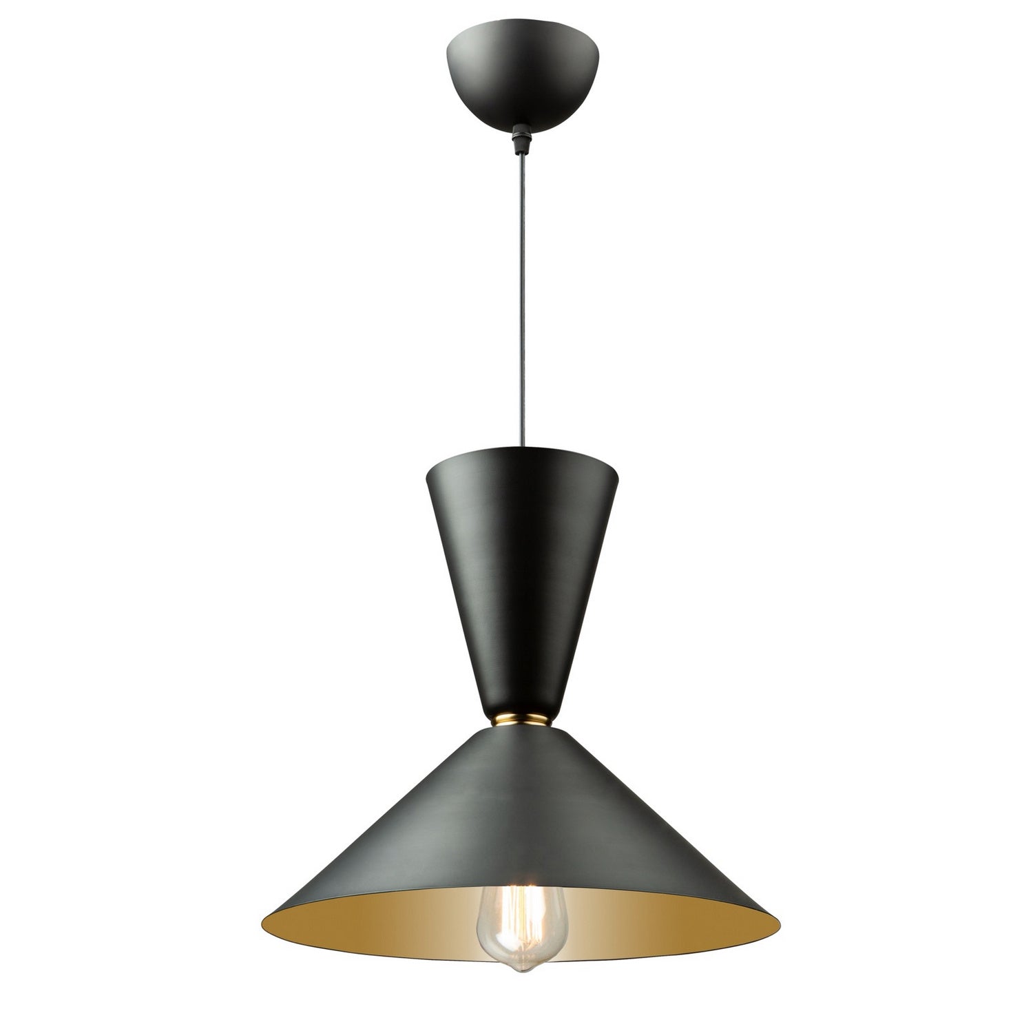 Artcraft - SC13292BK - One Light Pendant - Tempo - Matte Black and Brass