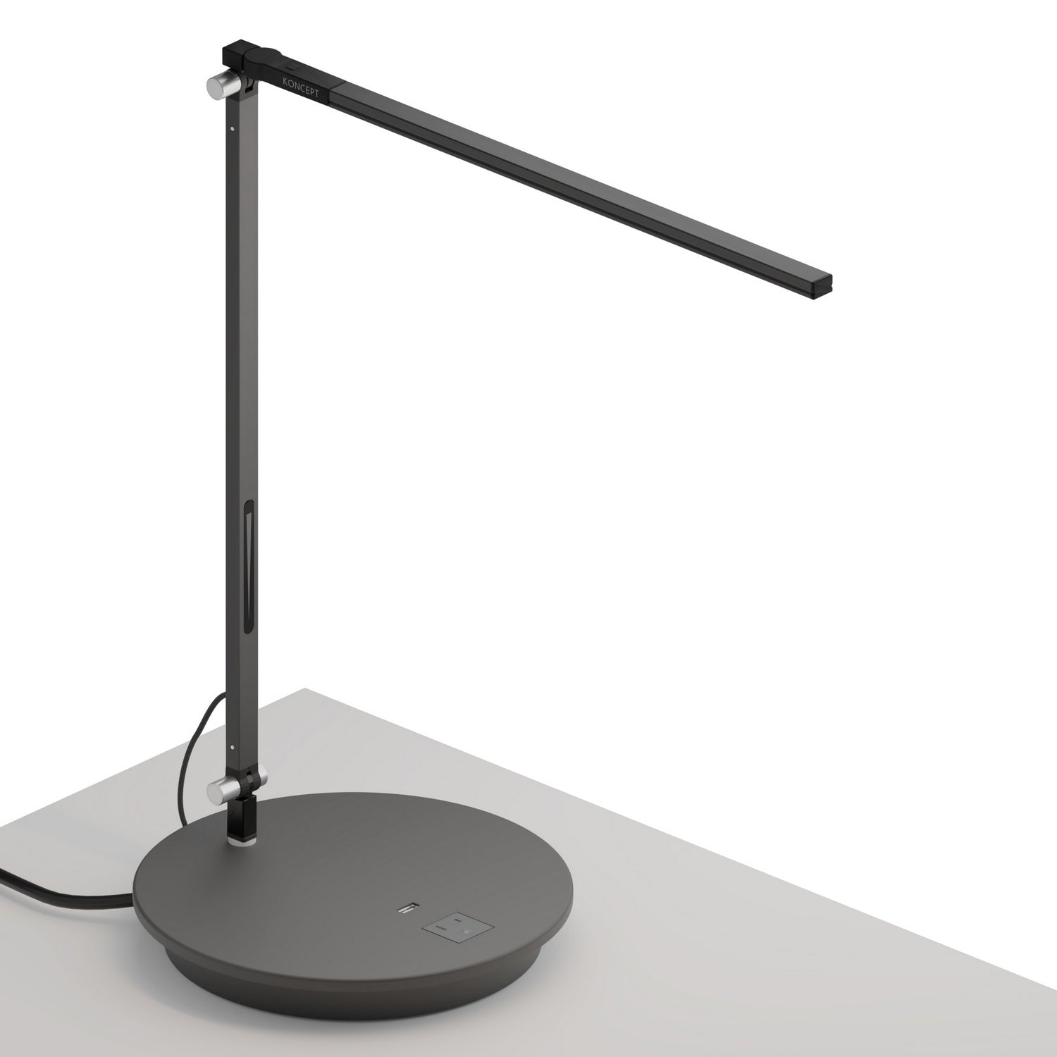 Koncept - AR1000-CD-MBK-PWD - LED Desk Lamp - Z-Bar - Metallic black