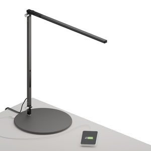 Koncept - AR1000-CD-MBK-USB - LED Desk Lamp - Z-Bar - Metallic black