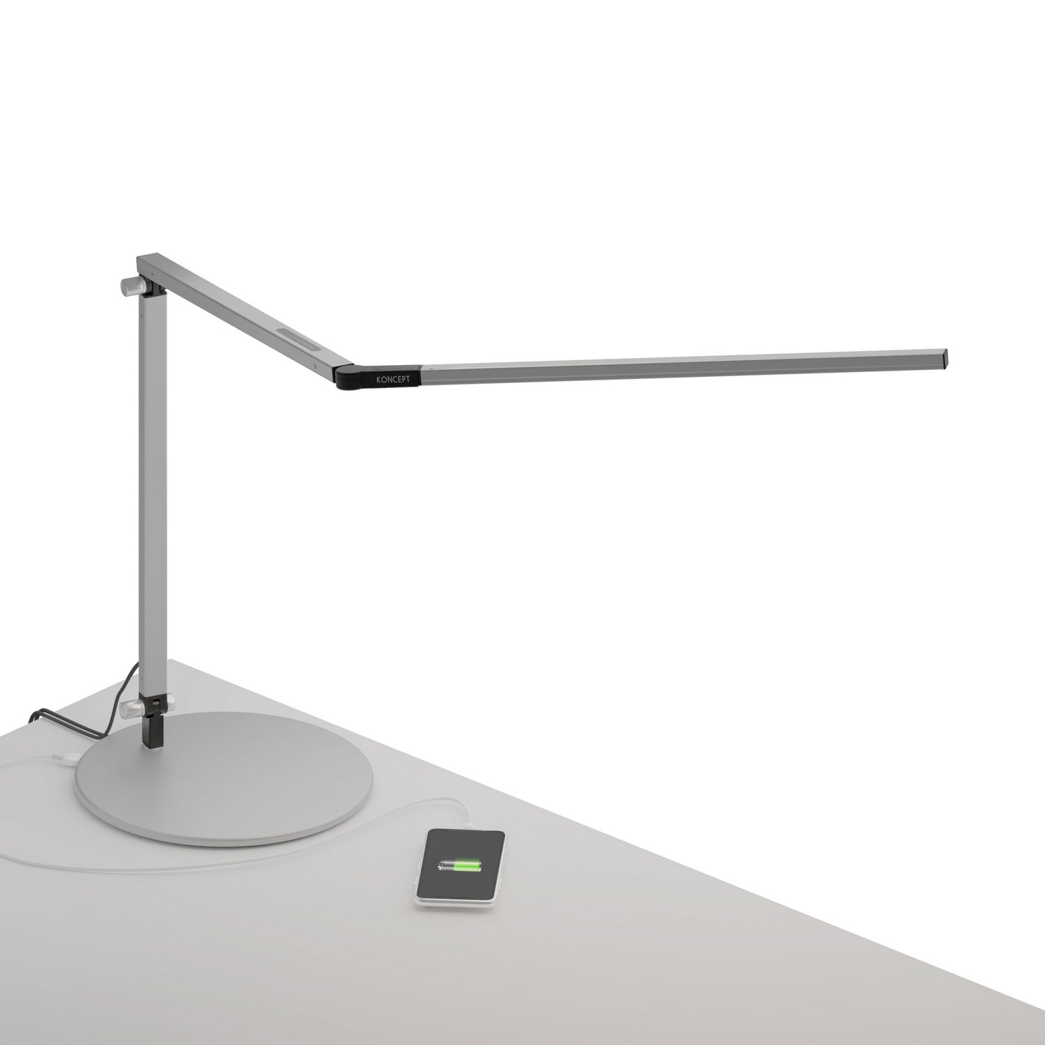 Koncept - AR3000-CD-SIL-USB - LED Desk Lamp - Z-Bar - Silver