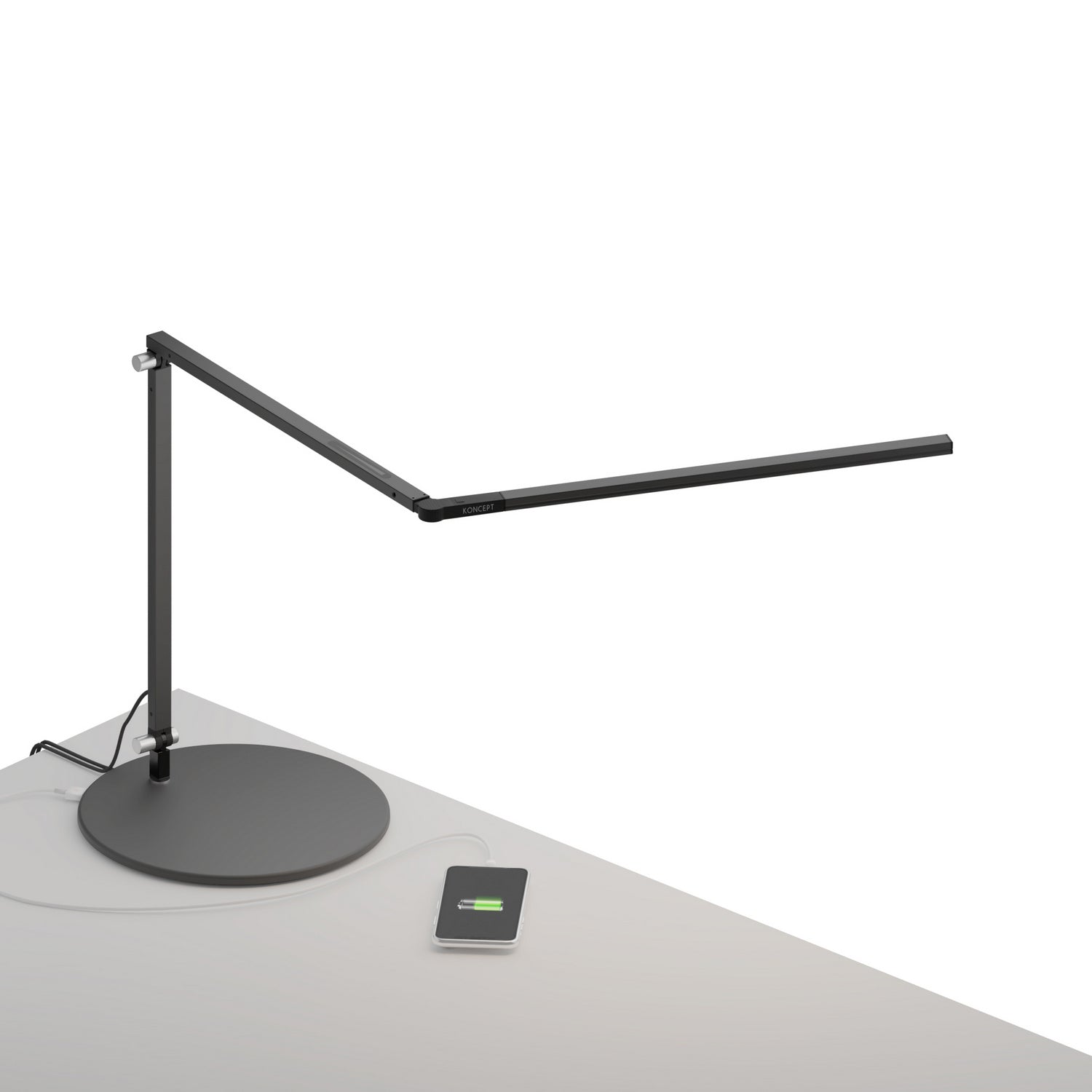 Koncept - AR3200-CD-MBK-USB - LED Desk Lamp - Z-Bar - Metallic black