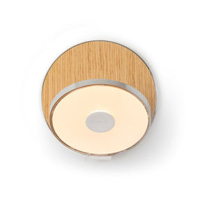 Koncept - GRW-S-CRM-WOK-HW - LED Wall Sconce - Gravy - Chrome, White Oak