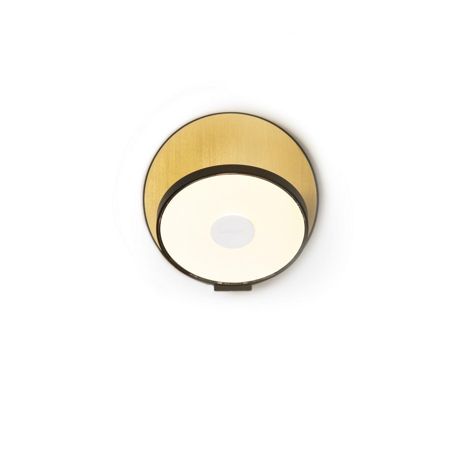 Koncept - GRW-S-MBK-BRS-HW - LED Wall Sconce - Gravy - Metallic Black, Brushed Brass