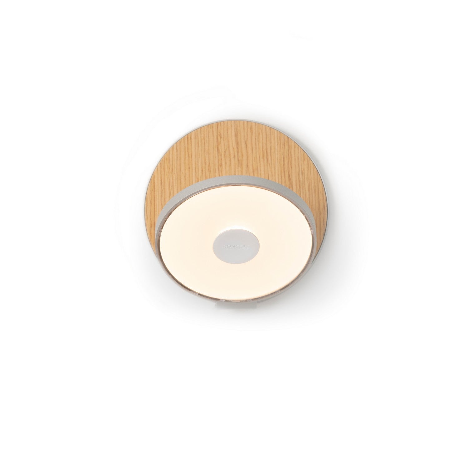 Koncept - GRW-S-SIL-WOK-PI - LED Wall Sconce - Gravy - Silver, White Oak