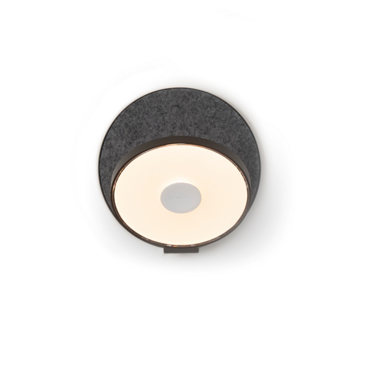 Koncept - GRW-S-MBK-OXF-HW - LED Wall Sconce - Gravy - Metallic Black, Oxford Felt