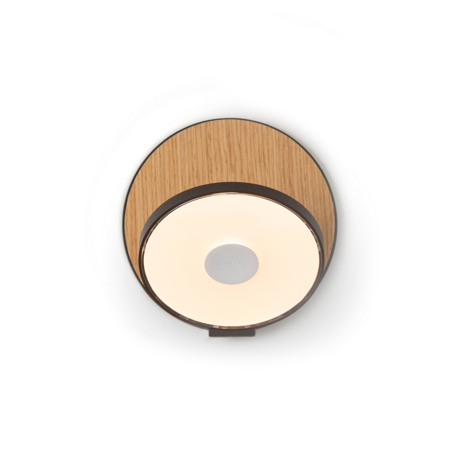 Koncept - GRW-S-MBK-WOK-HW - LED Wall Sconce - Gravy - Metallic Black, White Oak